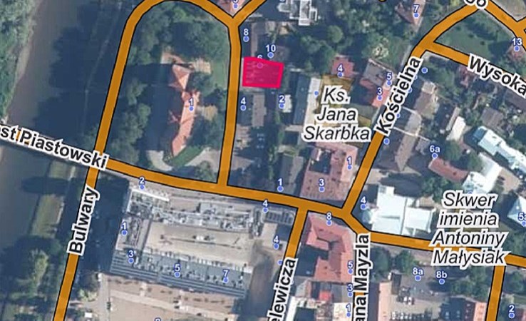 działka na sprzedaż - Oświęcim, Stare Miasto, Zamkowa