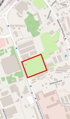 Oświęcim ul. Leszczyńska działka komercyjna na spr