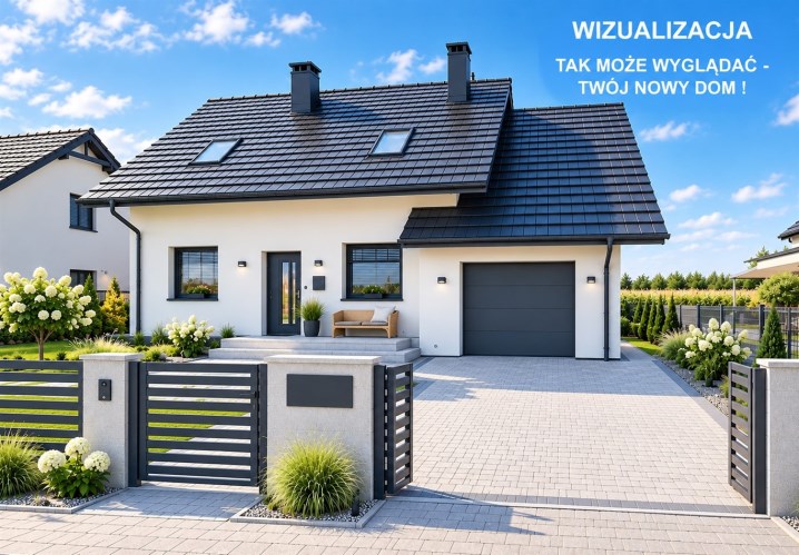 Przykładowa aranżacja frontu domu